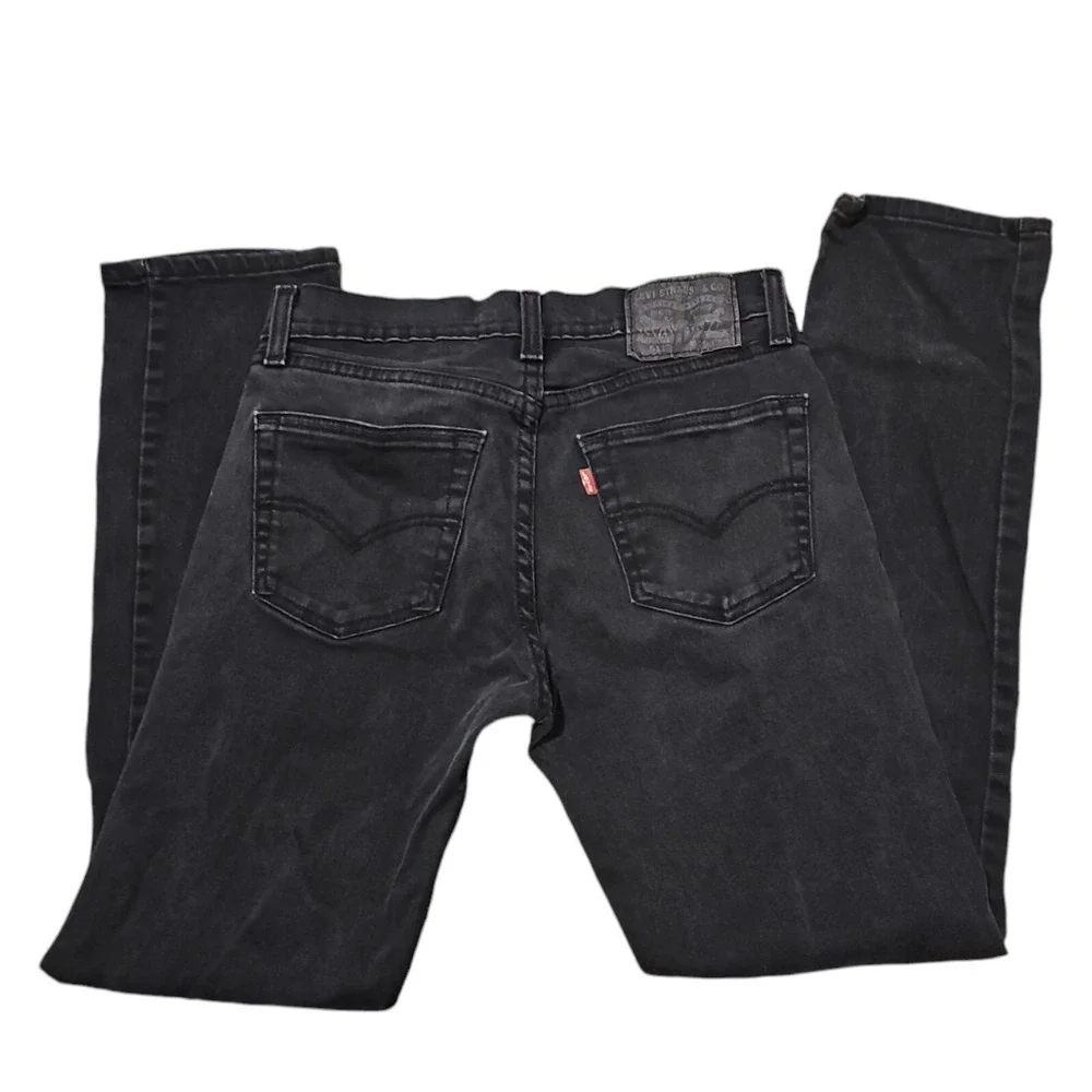 Levis‎ Mens Black 511 Performance Slim Straight Stretch Denim Jeans Size 29x30